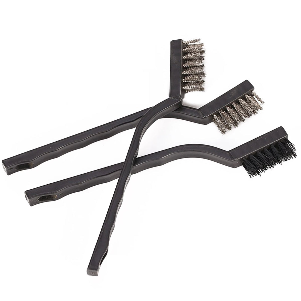 3X Steel Brush Set for Cleaning Wheels (180mm)