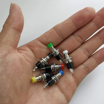 24pcs 7mm Mini Momentary Push Button Switch - Mixed Colors