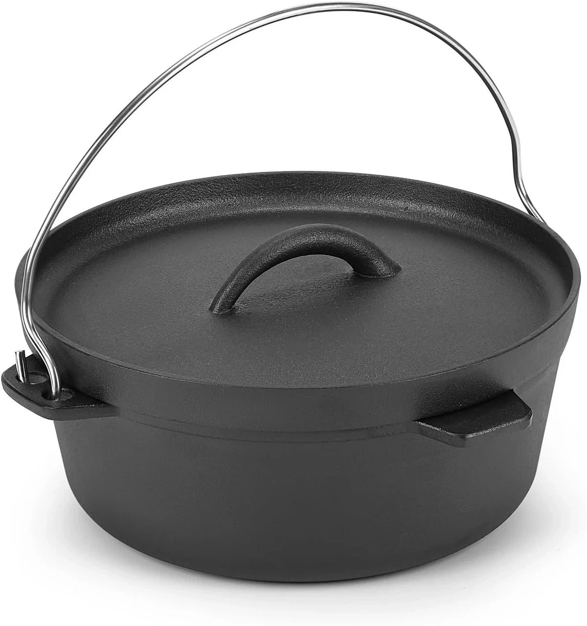 Cast Iron Dutch Oven Pot with Lid for Small Dishes (Camping Cookware)
