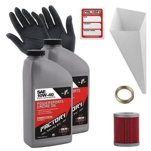 2qt Oil Change Kit for Kawasaki KLX125A KLX125B (2003–2008) SAE 10W-40