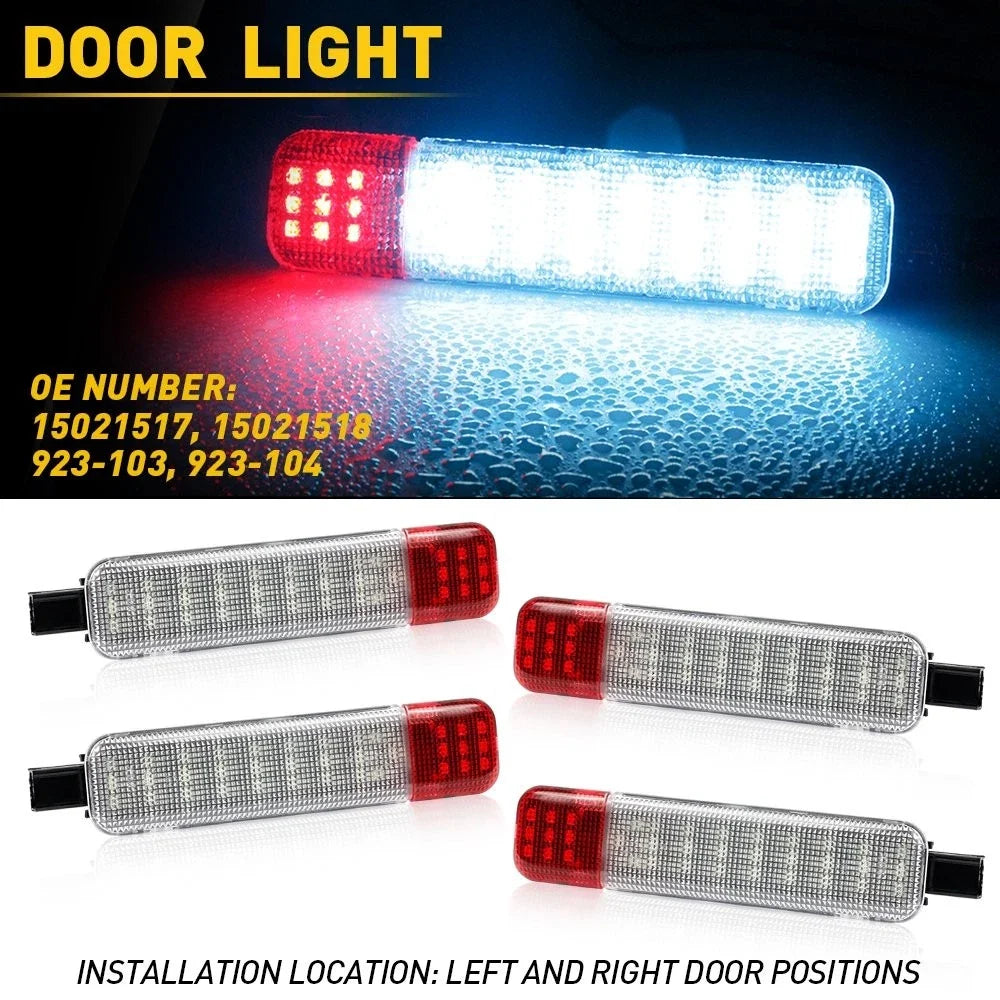 4PC LED Interior Door Panel Courtesy Lamps for Chevrolet Silverado (1999–2006)