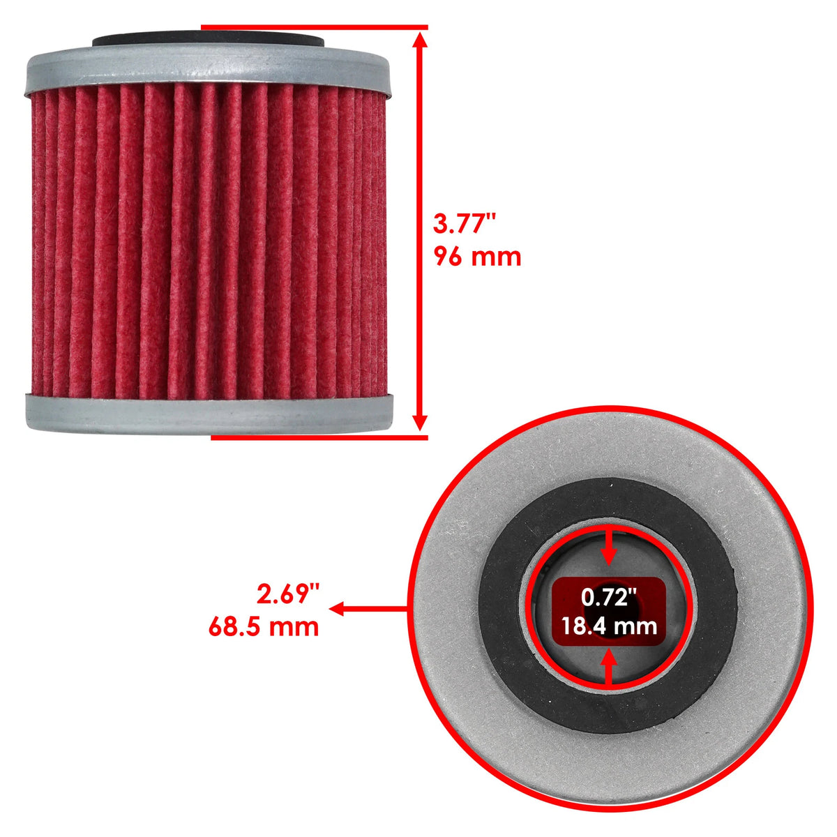 3 Pack Oil Filter for Husqvarna TC250 TC450 TC510 (2002–2008) FL103A1011, 800081675