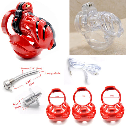Male Electric Chastity Device with Shock Locking Belt for Men