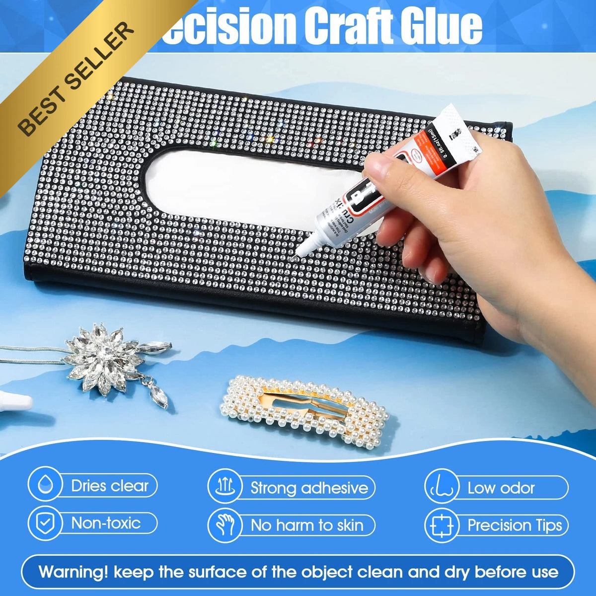 4X 15ml Clear Glue for Craft Jewelry Phone Screen Repair