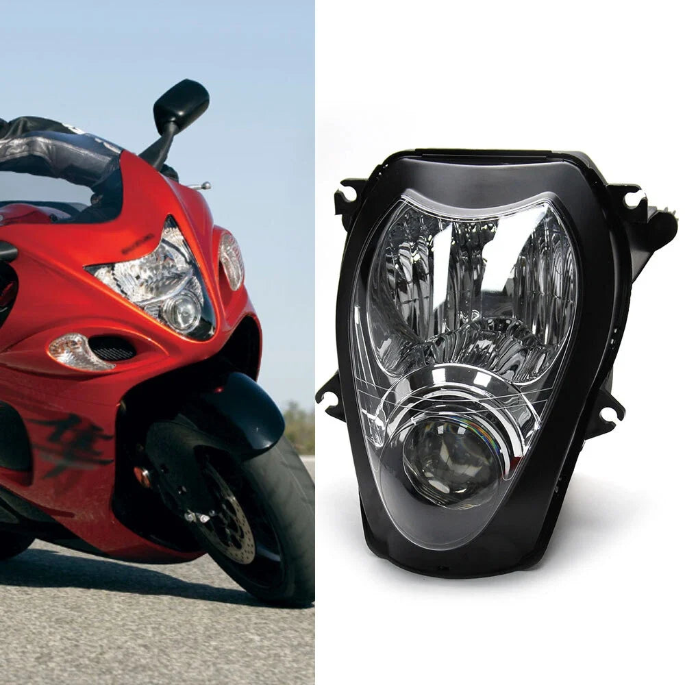 Clear Headlight Lamp Assembly for Suzuki Hayabusa GSX1300R (1999–2007)