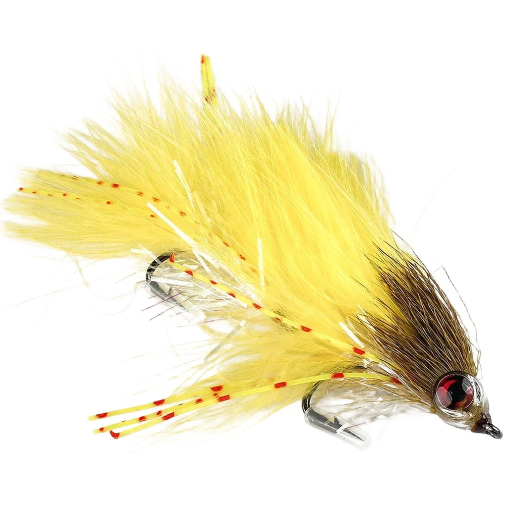 Streamer Fly Lure for Trout (Natural Feathers, Silicone Legs)