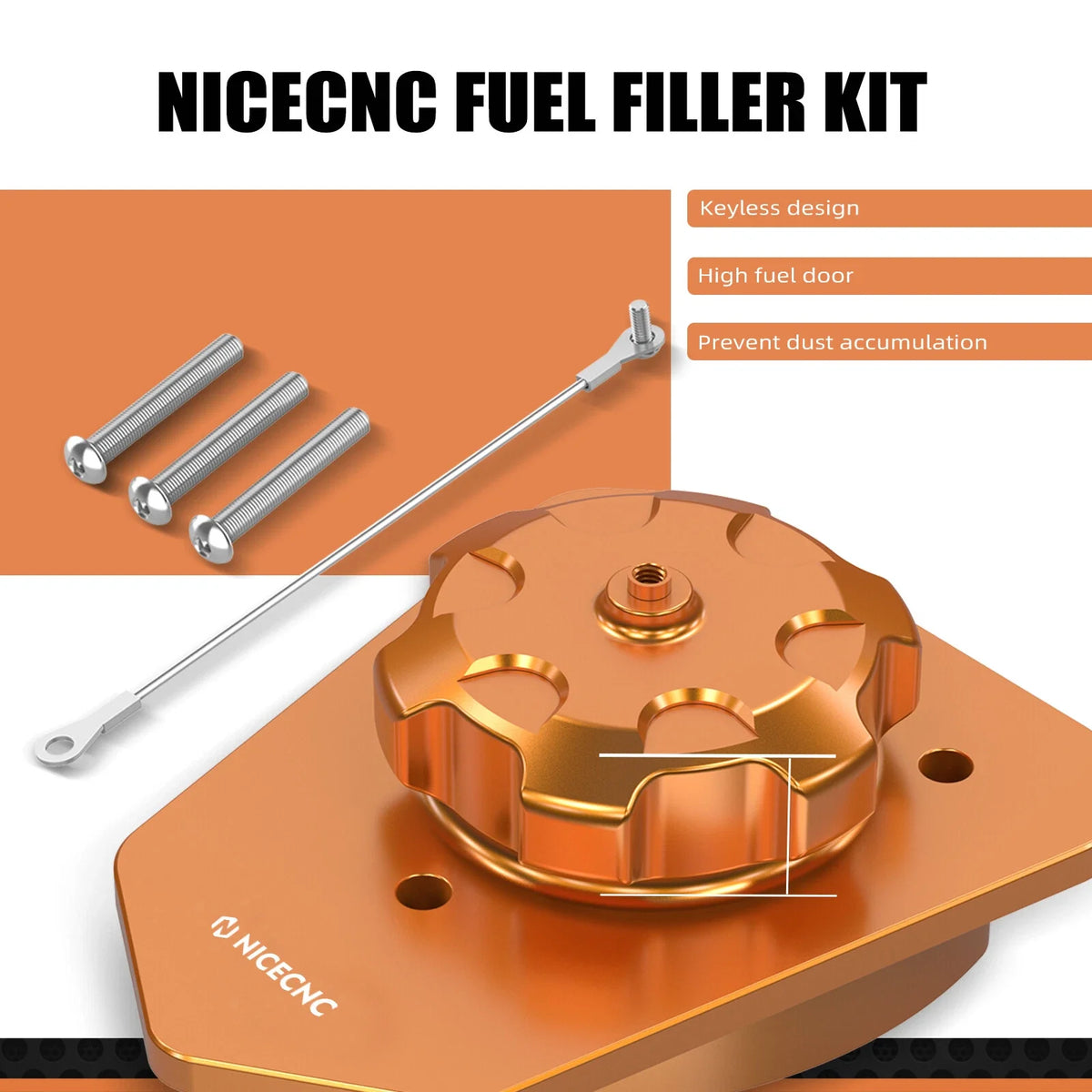Anodized Fuel Filler Neck with Cap Set for KTM 690 SMC 2019–2023