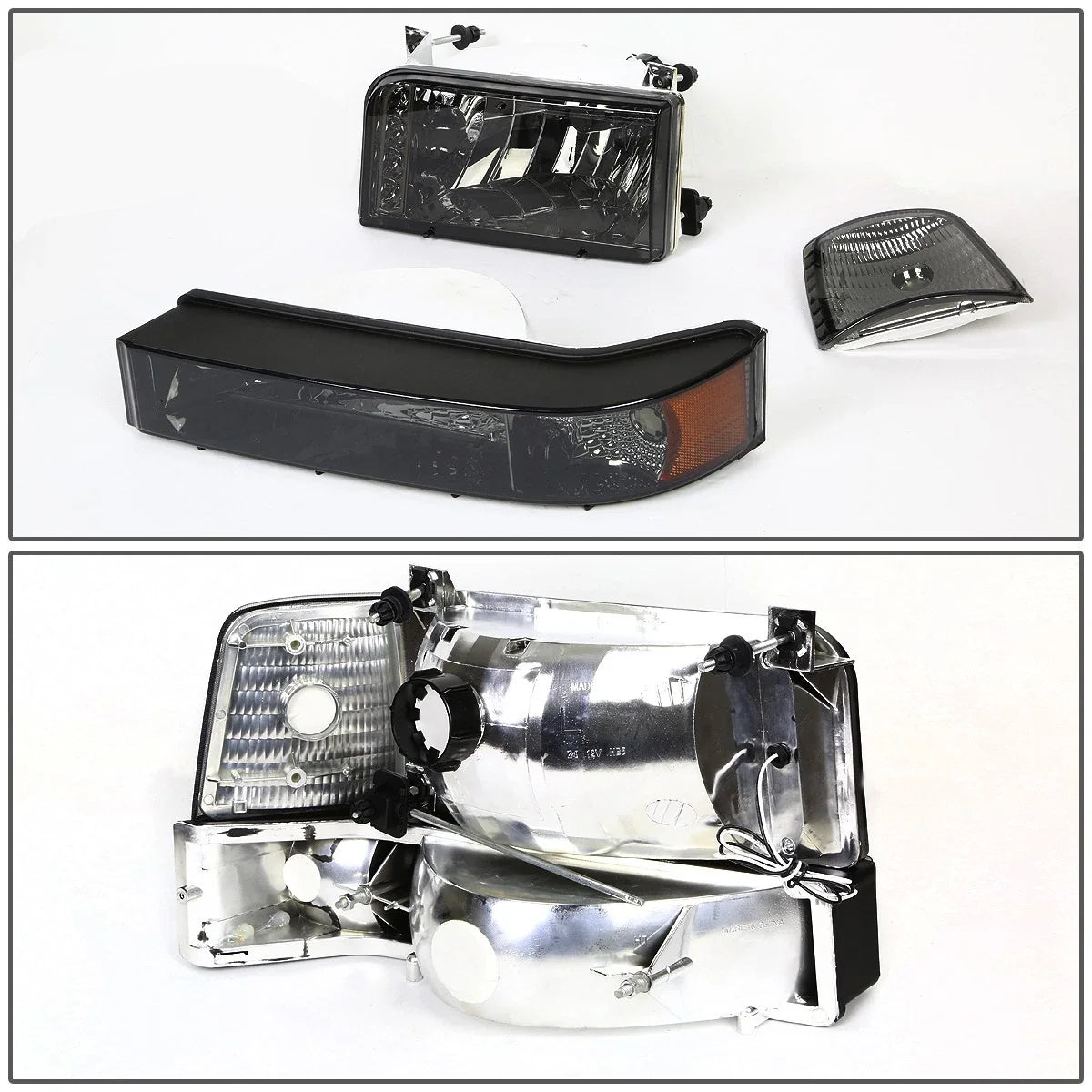 LED DRL Smoked Amber Headlight Lamps for Ford F-Series (1992–1996)
