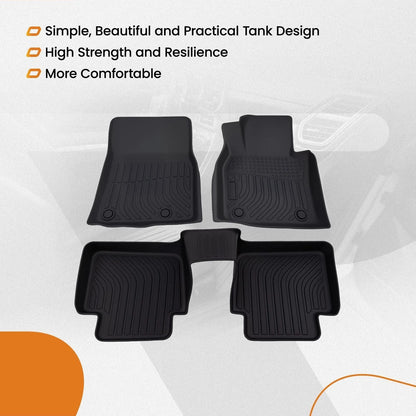 Set of 2 Black All-Weather TPE Floor Mats for Mazda CX-50 (2023–2025)