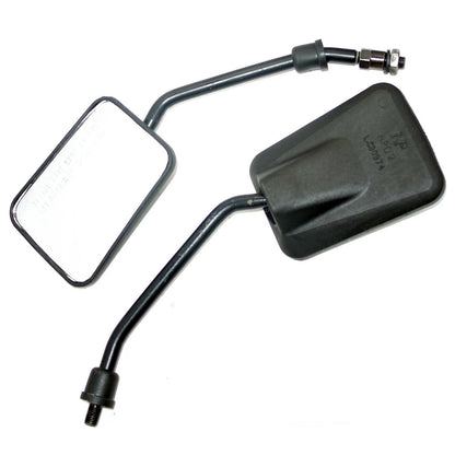 Set of 2 Rear View Mirrors for Vespa PX (1978–2008) - Black