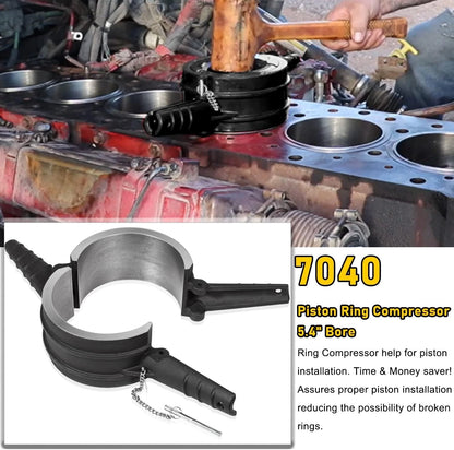 Piston Ring Compressor Tool PT-7040 for Cummins ISX/QSX 15 Caterpillar 3400 (2000–2023)
