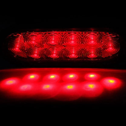 2X 6" 10LED Red Trailer Tail Light + 8X Amber/Red Side Marker Lights