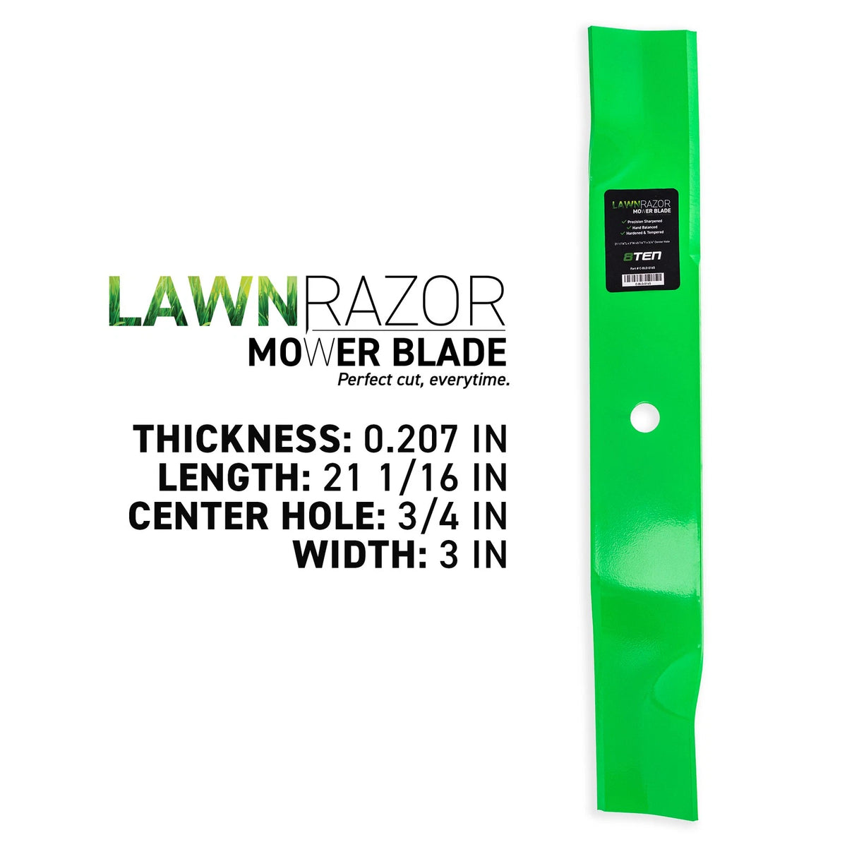 2X LawnRAZOR Mower Blade for Cub Cadet Tank L60 Z-force SX60 Recon (742-04415, 942-04415)