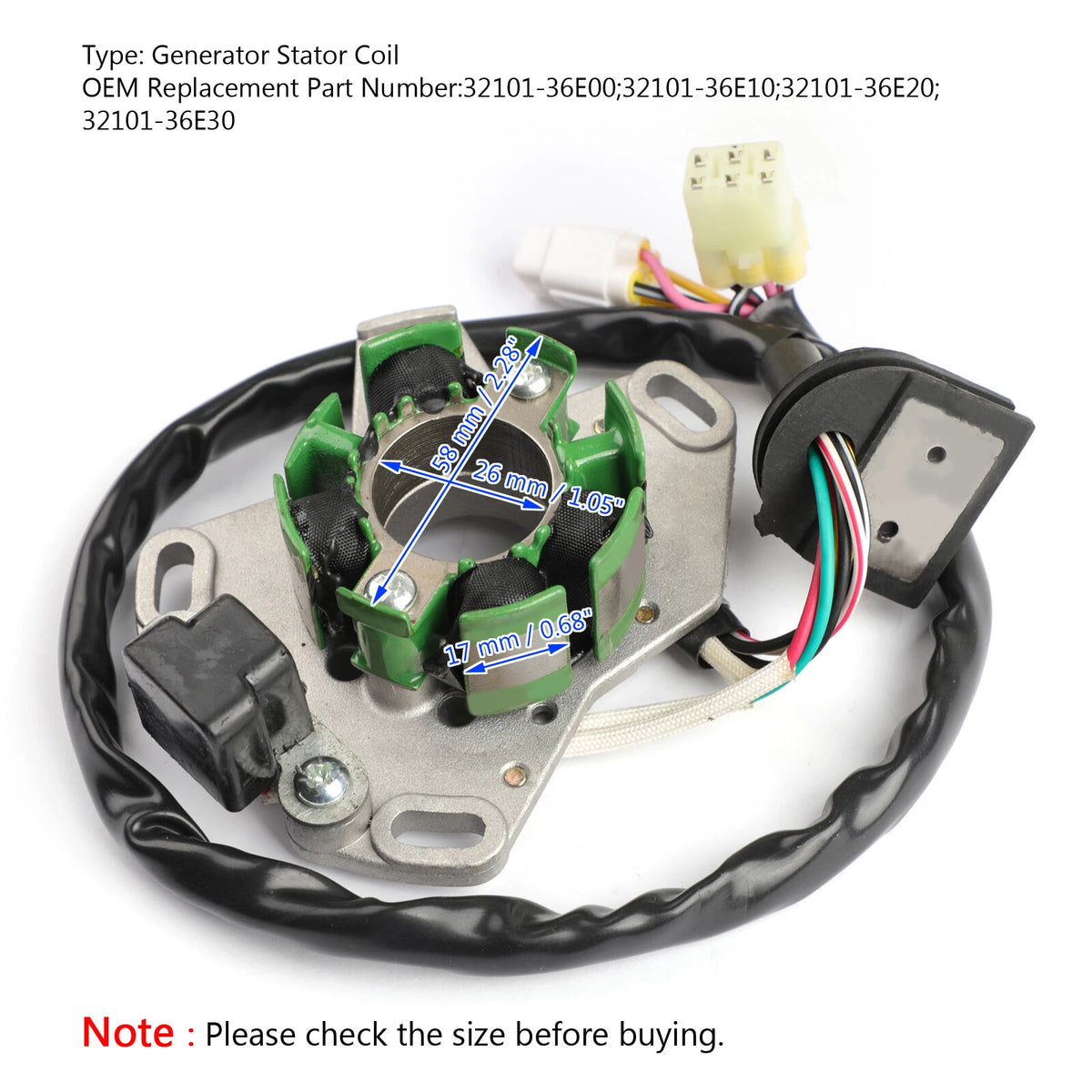 Stator for Suzuki RM 125 RM125 (1998–2000) 32101-36E00 32101-36E10 32101-36E20 32101-36E30