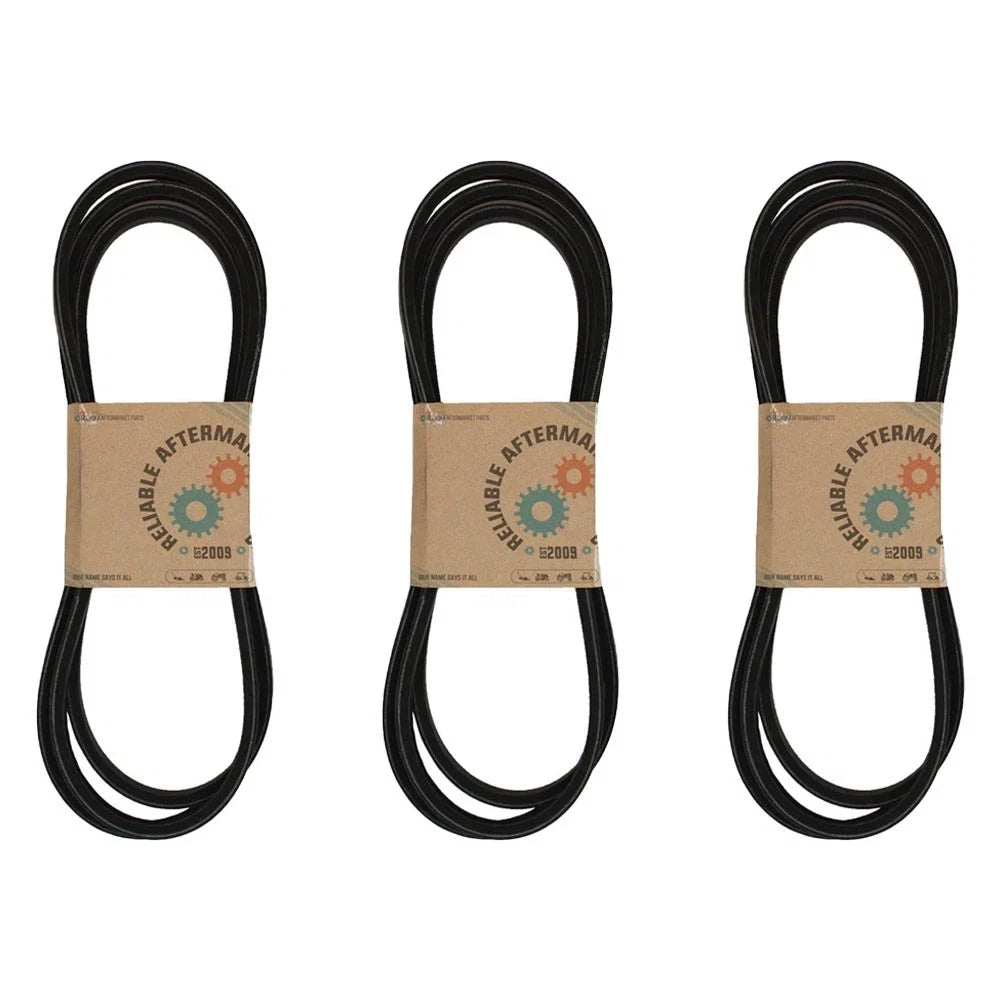 Set of 3 Blade Drive Belts for Scag Sabre Tooth Tiger 61-inch (SMST61, SMST61A)