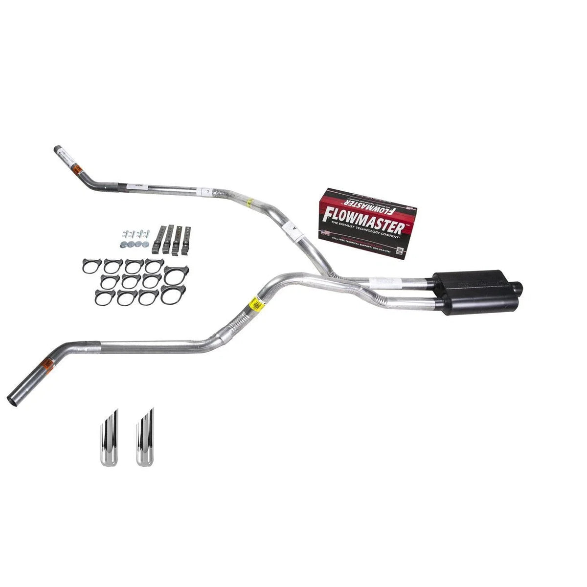 Dual Exhaust 2.5" Pipe for S10/S15 (1995–2001) Flowmaster Super 44 SW Tip