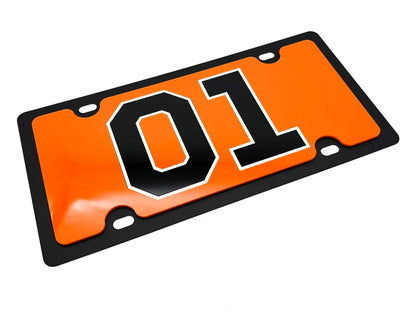 Premium License Plate for Chevrolet General Lee Black (2001–2005)