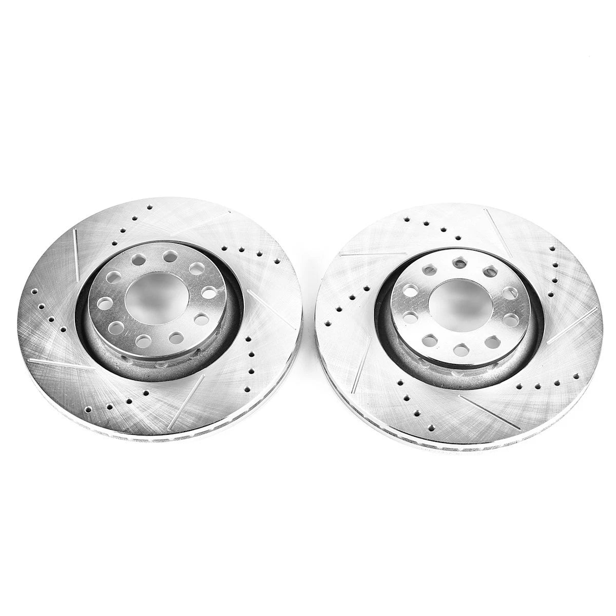 2X EBR499XPR Powerstop Brake Discs for Audi A4 Quattro A6 A8 (1997–2006)