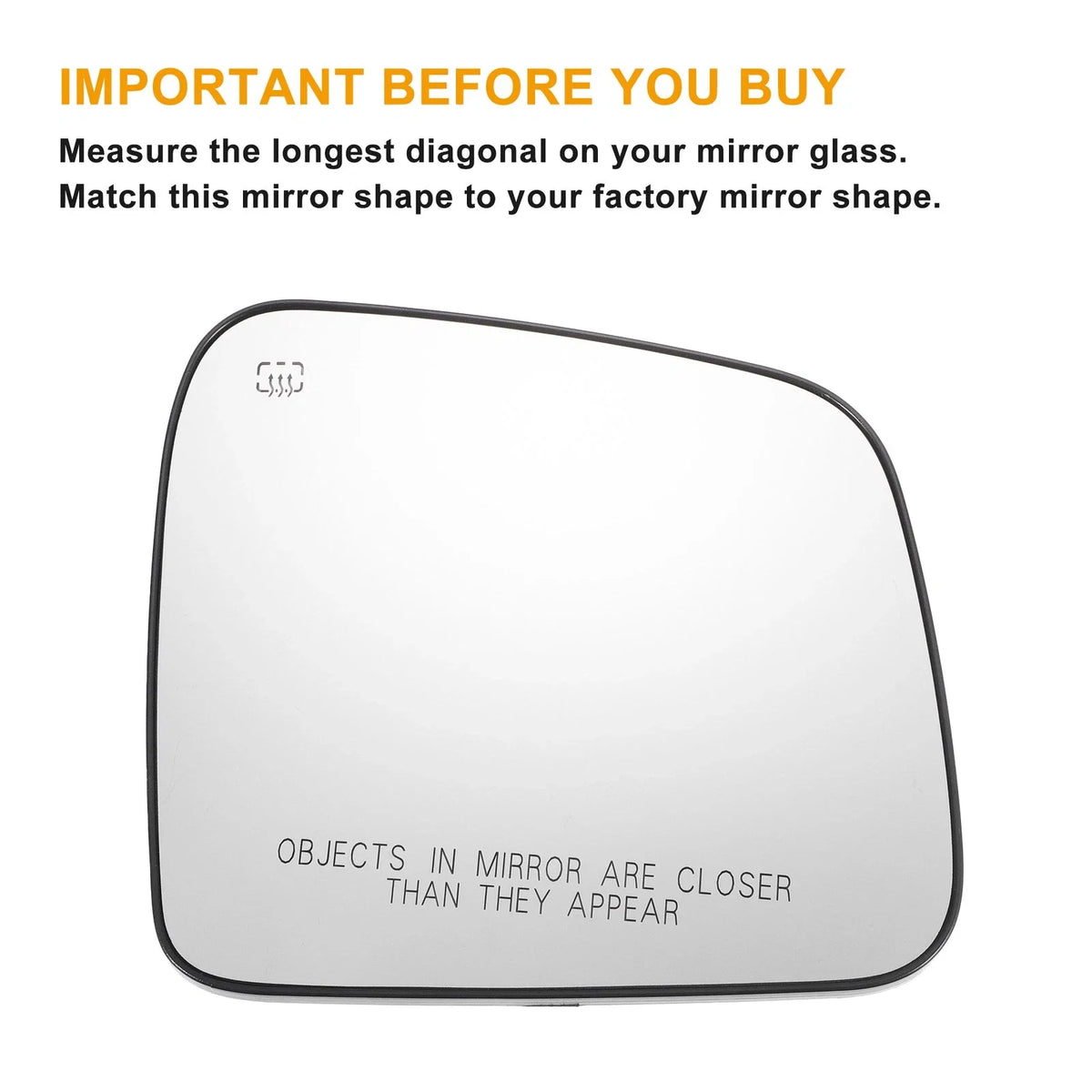 Pair Mirror Glass w/ Back Heated for Dodge Durango, Jeep 