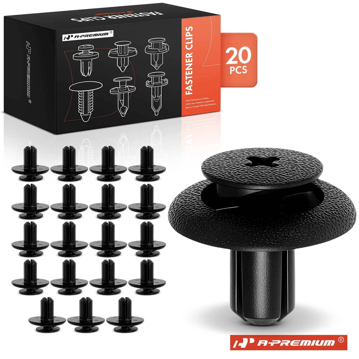 20Pcs Nylon Retainer Clips for Subaru (909130051, 90913-0051, 21594)