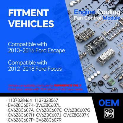 Engine Cooling Fan Control Module for Ford (2013–2016)