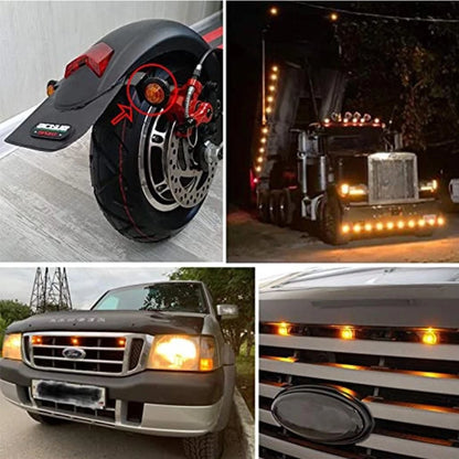 20X 3/4" Dual Function LED Strobe Marker Lights 12V 24V