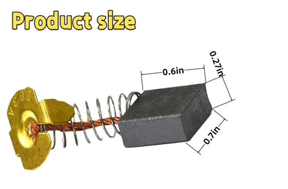 Cb204 Carbon Brushes for Various Applications (0.6" x 0.27" x 0.7")