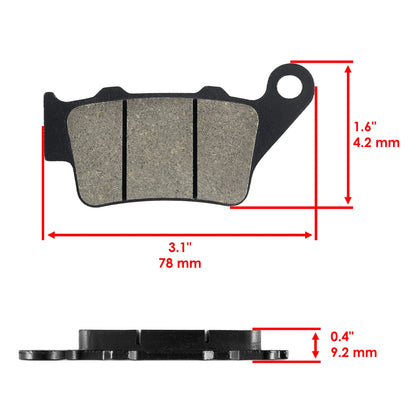 Front Rear Brake Pads for KTM SX-F450 (2007–2008) HU7622MP125LR