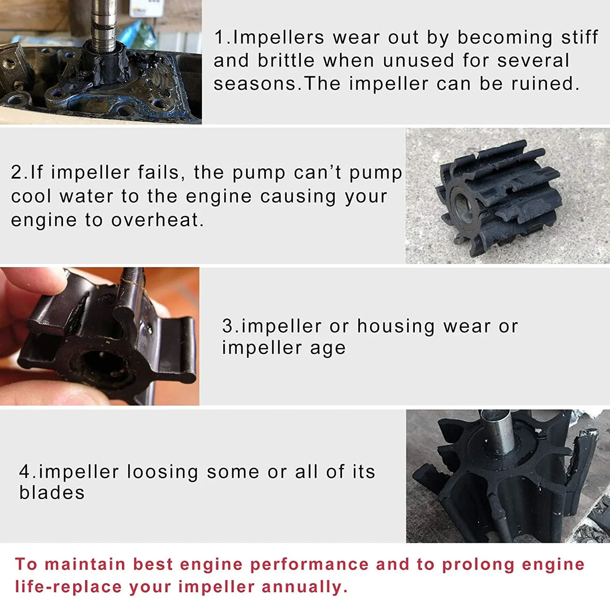 Water Pump Impeller Kit for Johnson Evinrude 20 25 30 35 HP (1980–Present)
