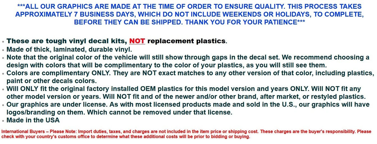 Decal Graphic Kit for Sea-Doo GTS (1992–1997)