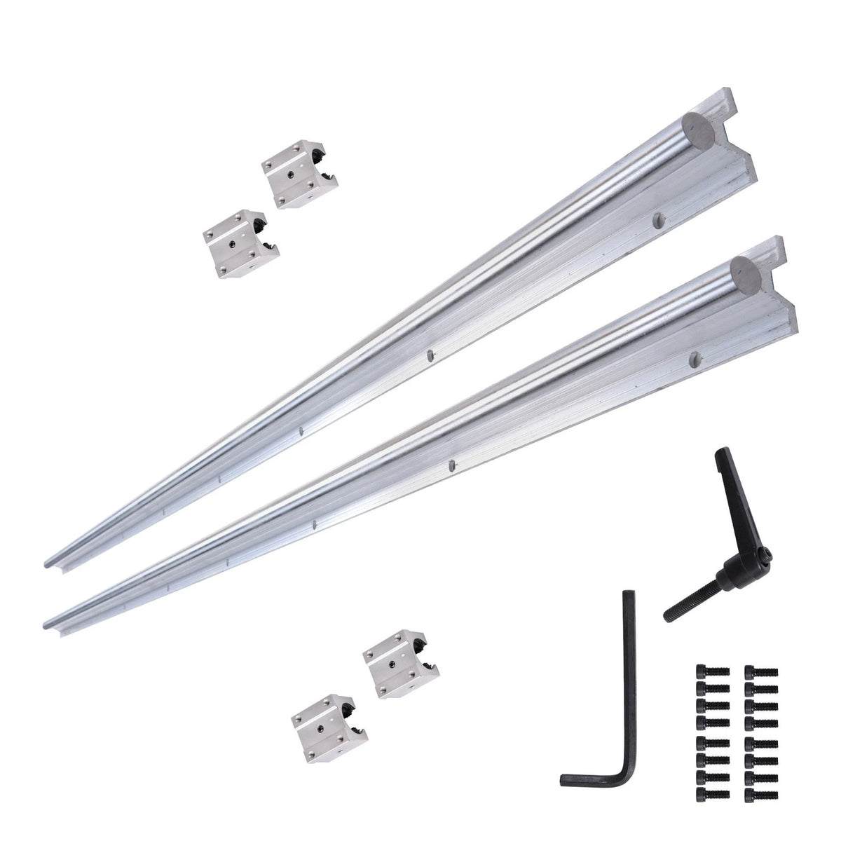 2X SBR16-1500mm Linear Guide Rails with 4X SBR16UU Bearing Blocks