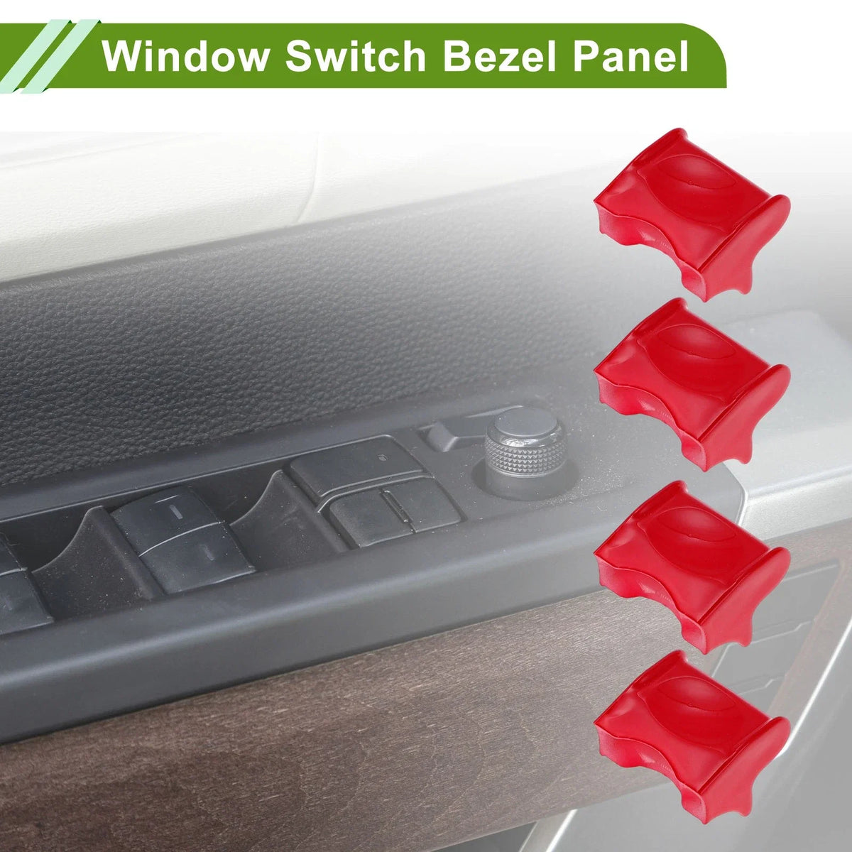 Set of 4 Window Switch Bezel Covers for Ford Mustang (2015–2020)