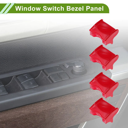 Set of 4 Window Switch Bezel Covers for Ford Mustang (2015–2020)