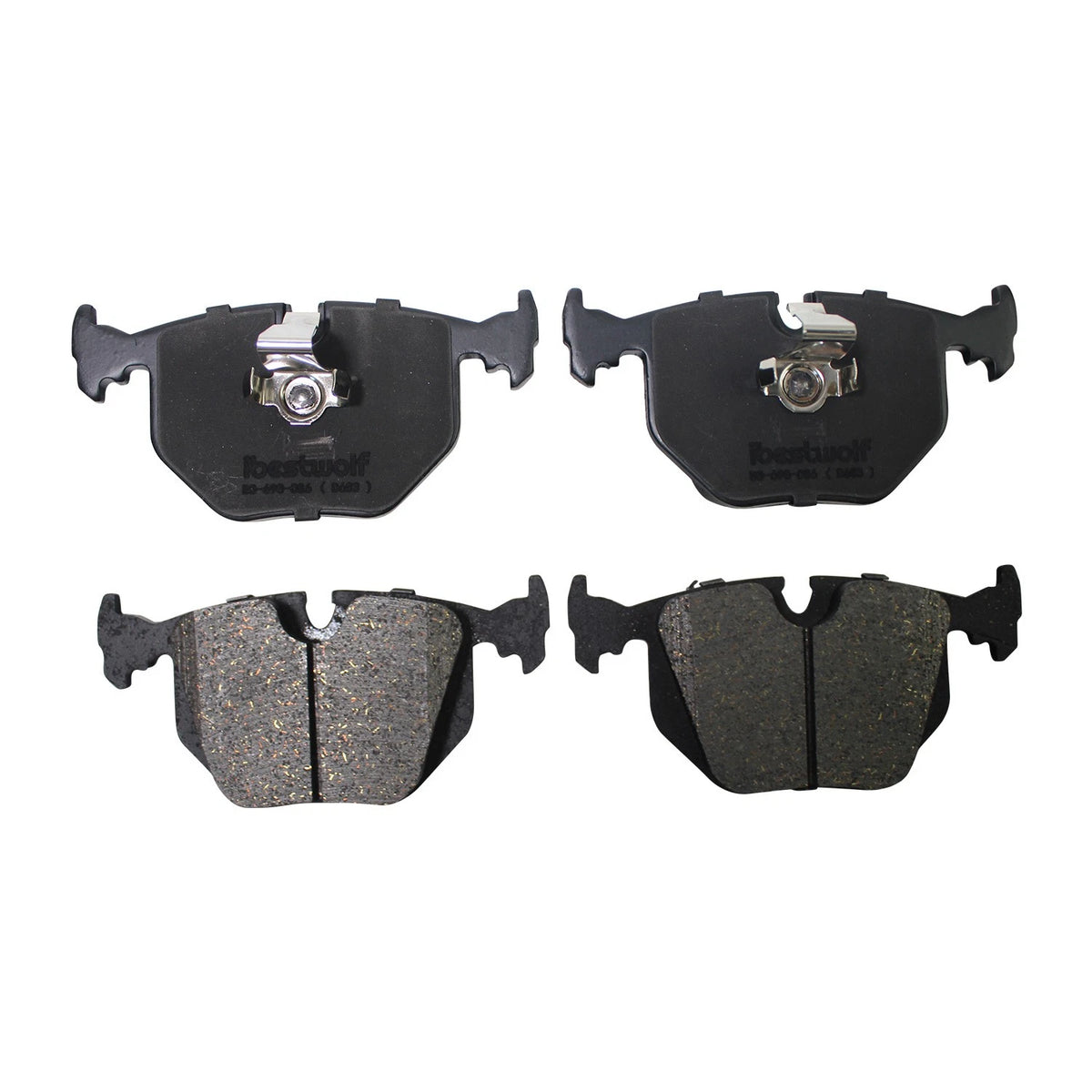Set of 4 Ceramic Brake Pads for BMW 740i 740iL X5 M5 (1997–2006) P-681 P-683 D681 D683