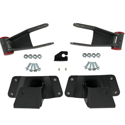 4" Rear Drop Kit Leaf Spring Plate with U Bolts for Chevy GMC 1500 (1988–1998) - BS101147