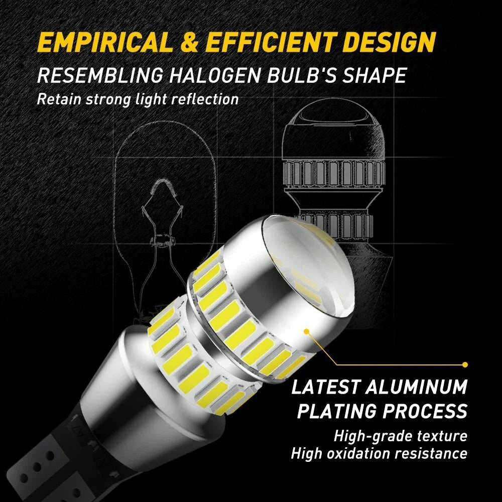 2X AUXITO 921 T15 White LED Backup Reverse Light Bulbs for Toyota Camry (1997–2021)