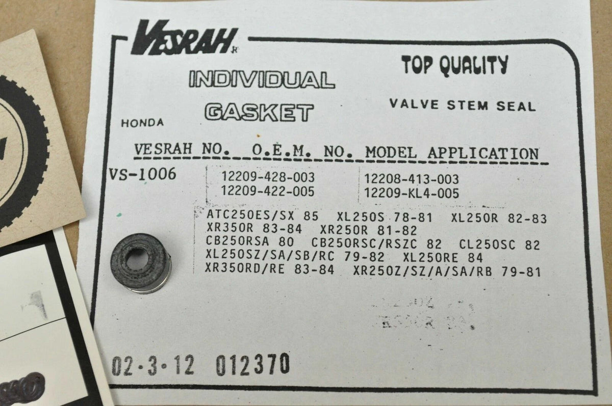 Valve Stem Seal Gasket for Honda ATC250 ES ATC250 SX (1985) VS-1006
