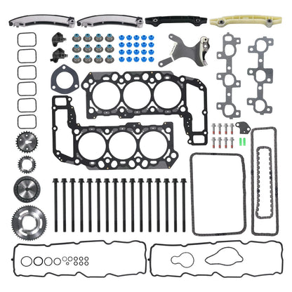 Timing Chain Head Gasket Bolts Set for Dodge Ram 1500 Jeep Grand (2005–2012) - 6RNG82, HS26229PT-1, ES71129-1