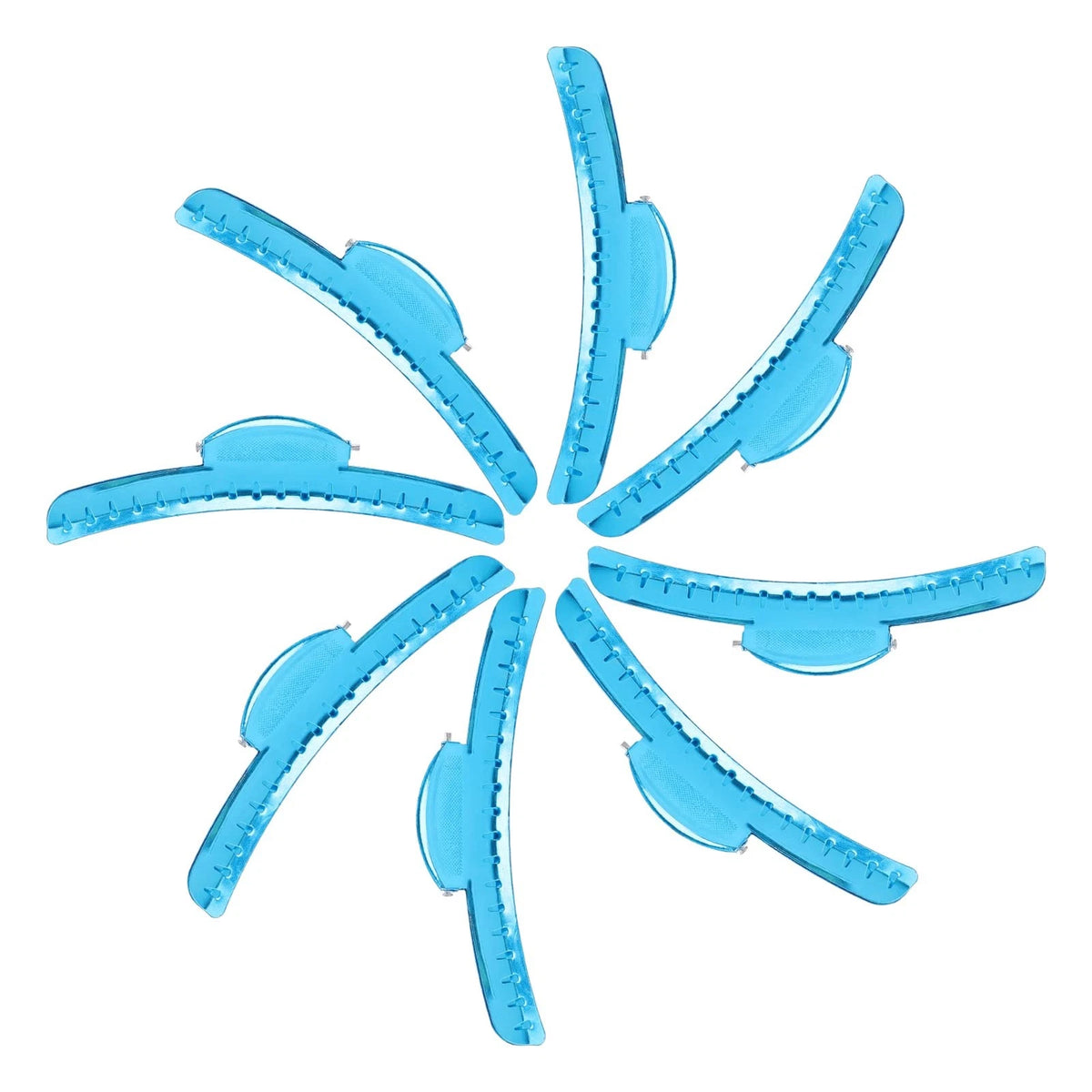 12X Finger Wave Clips for Hair Styling - Metal Aluminum Tip Blue