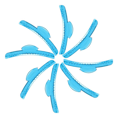 12X Finger Wave Clips for Hair Styling - Metal Aluminum Tip Blue