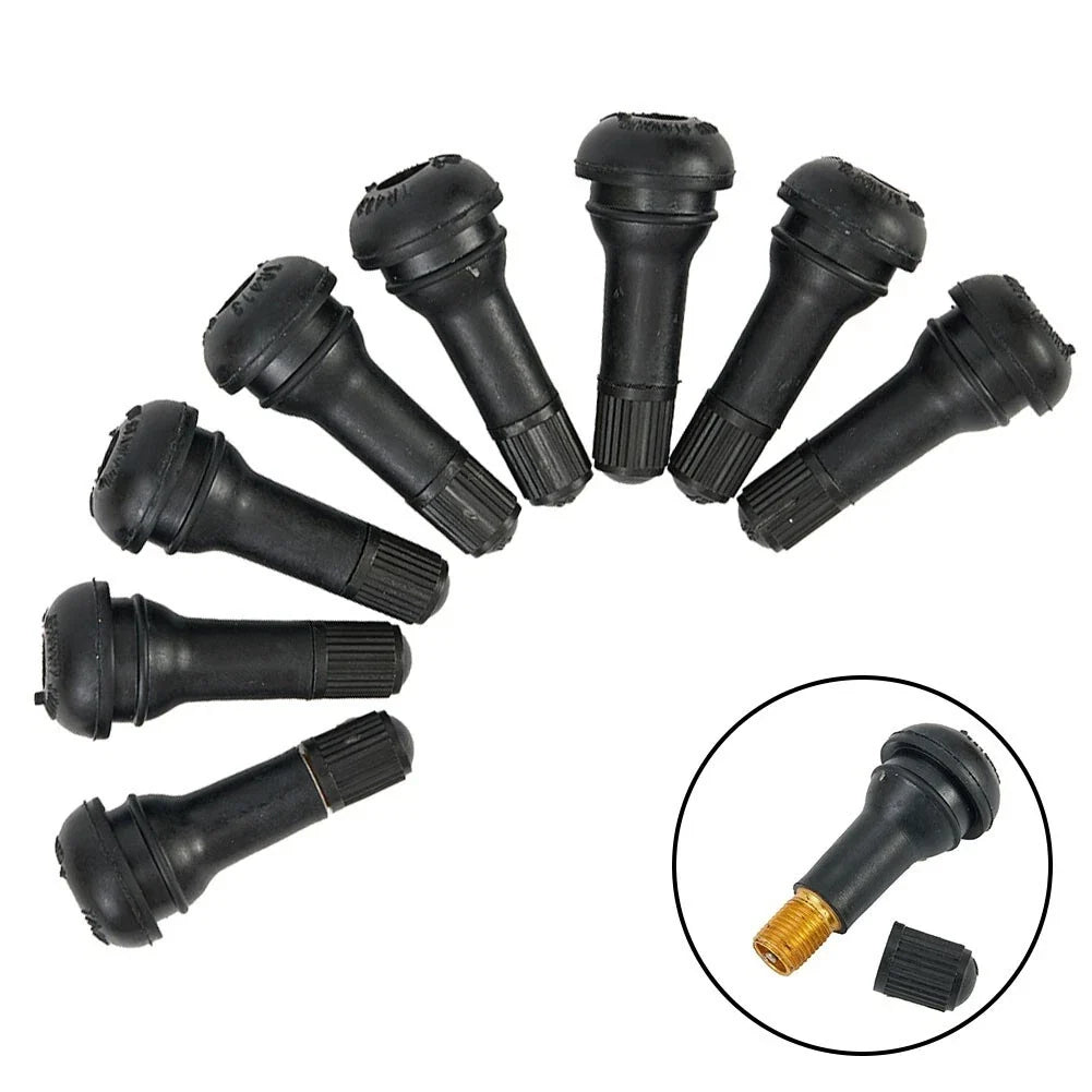 Set of 10 Heavy Duty TR413 Snap In Rubber Valve Tools for Tubeless Tyres