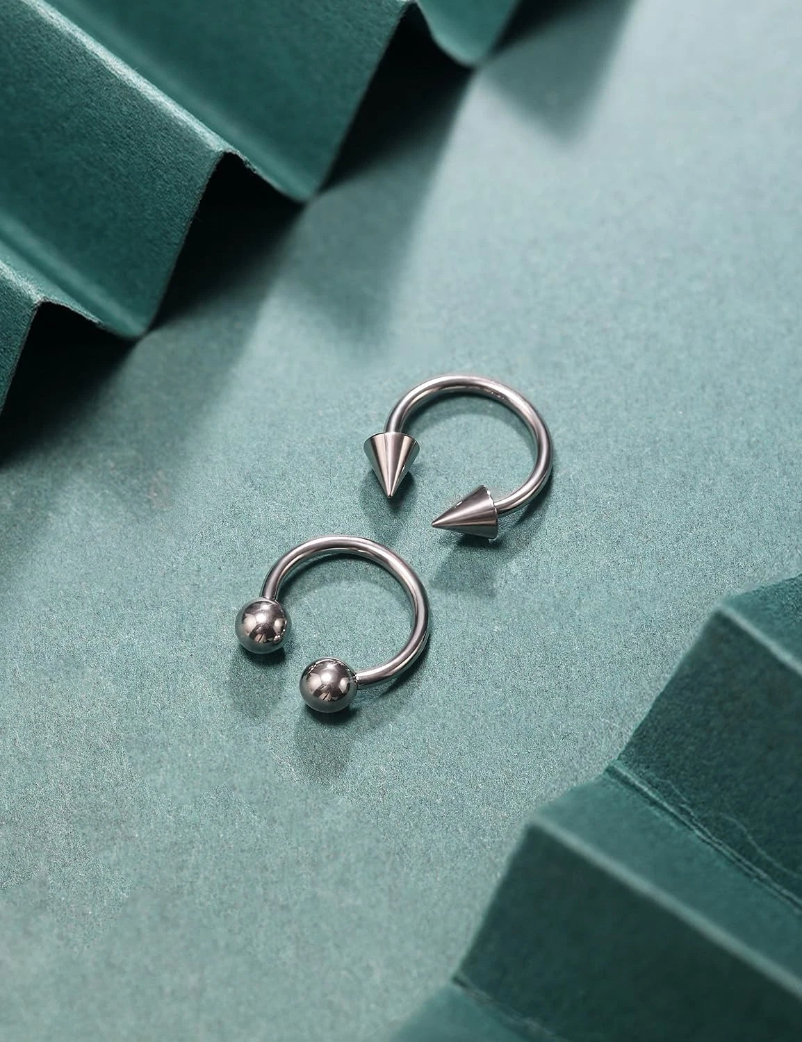 F136 Titanium Septum Nose Rings Set of 8 for