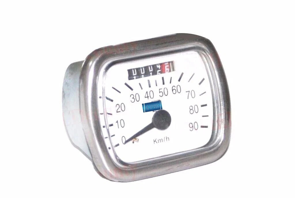 Speedometer for Vespa Vegelia Logo 90 Kph White Face (VN VM ACMA 150)
