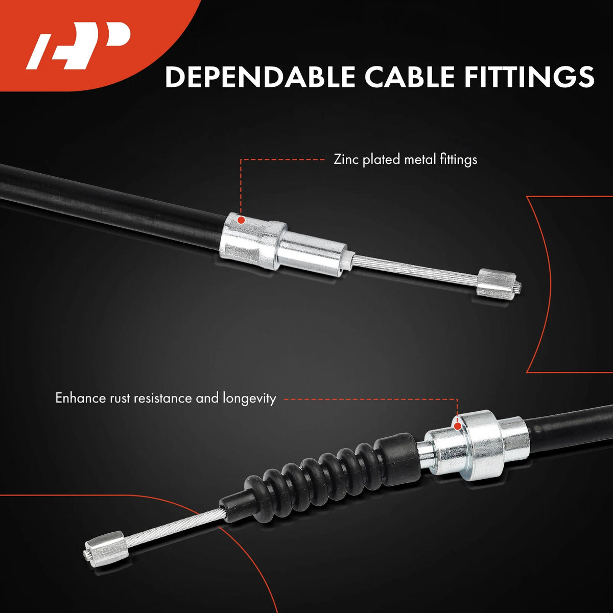 2X Rear Parking Brake Cable for VW Beetle, Jetta (1998–2001) 1J0609721E, C660103