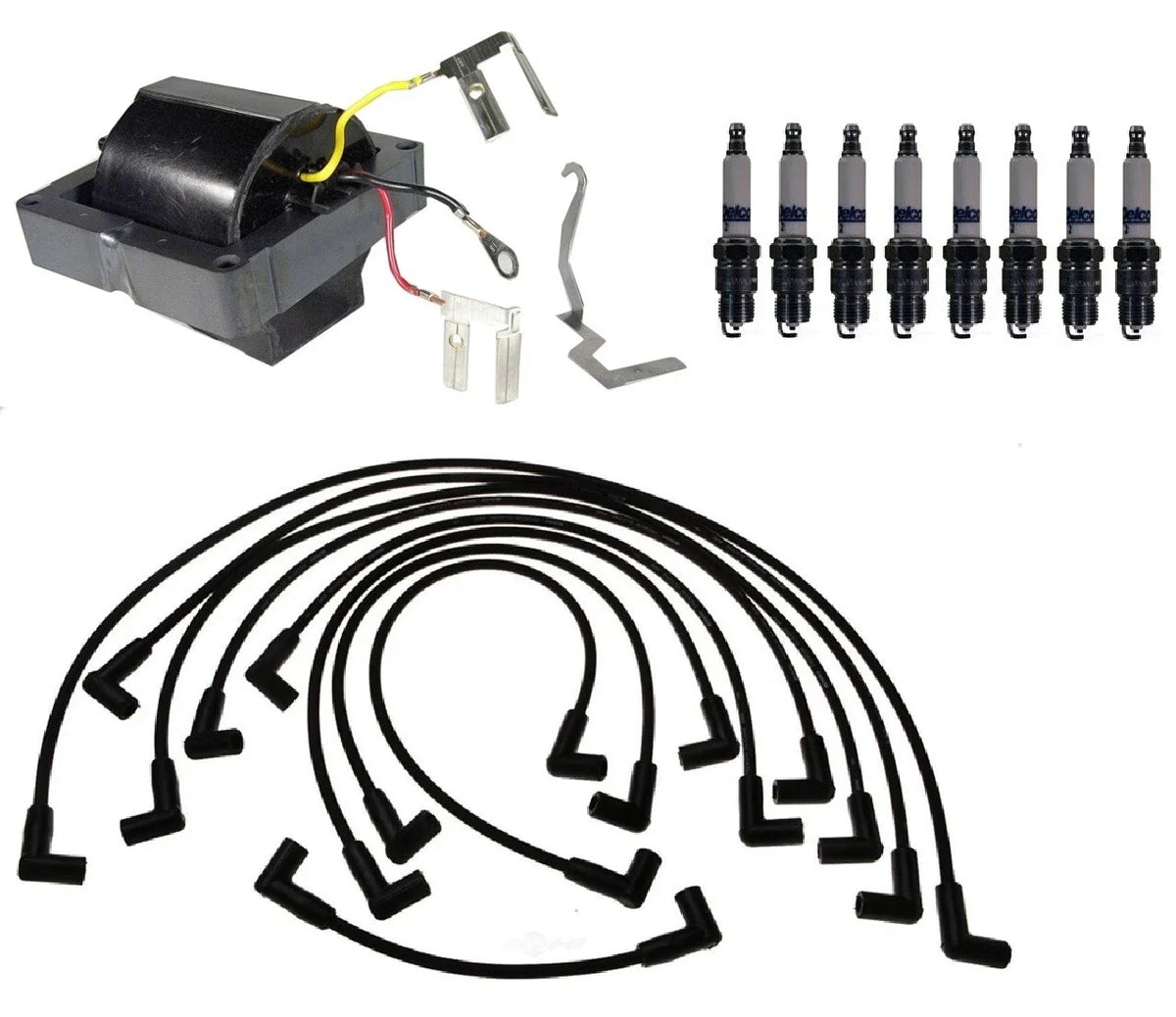 Ignition Wires & Spark Plugs Kit for Chevy C10 GMC C1500 (1973–1995)