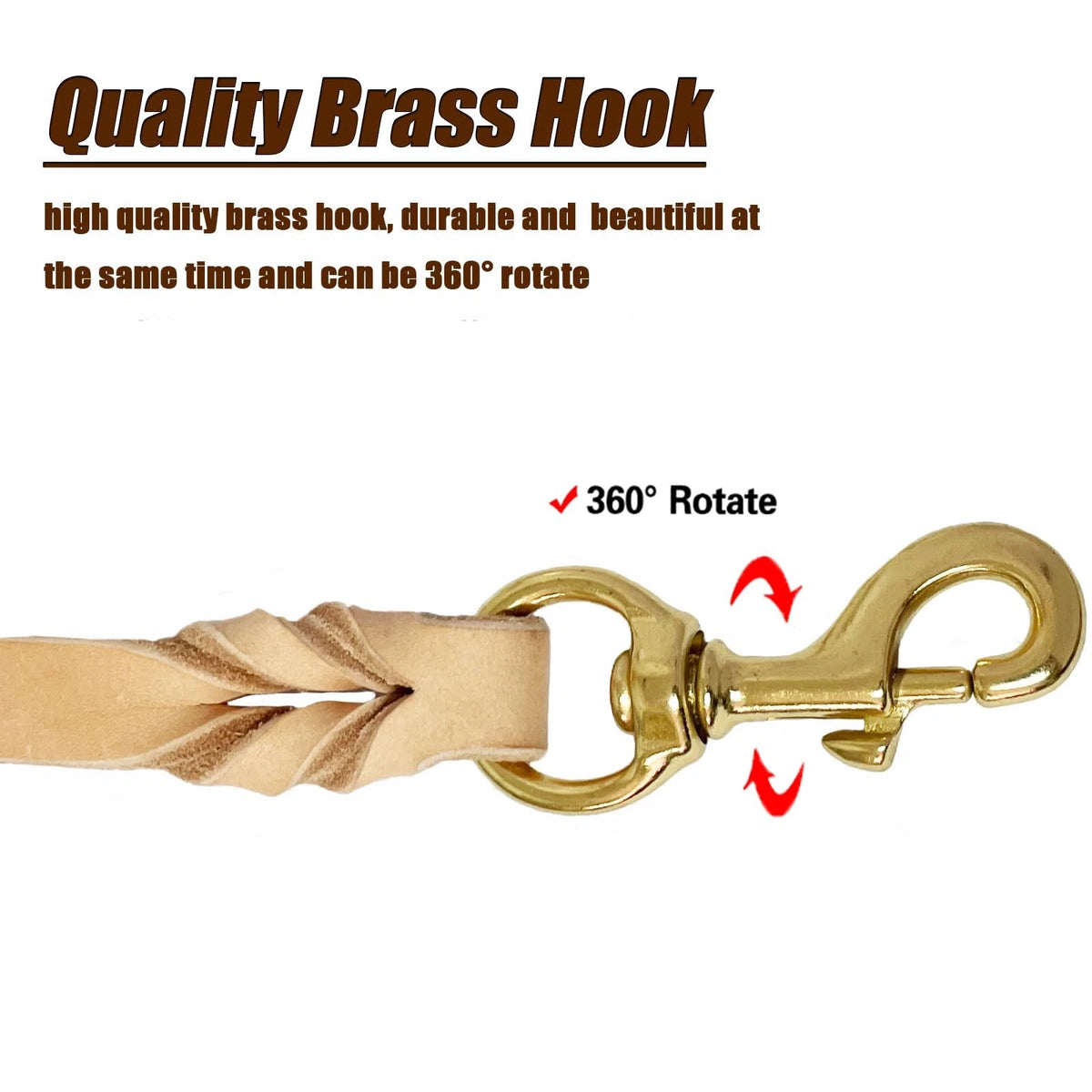 6ft Leather Dog Leash for LWBMG (No Part Numbers)