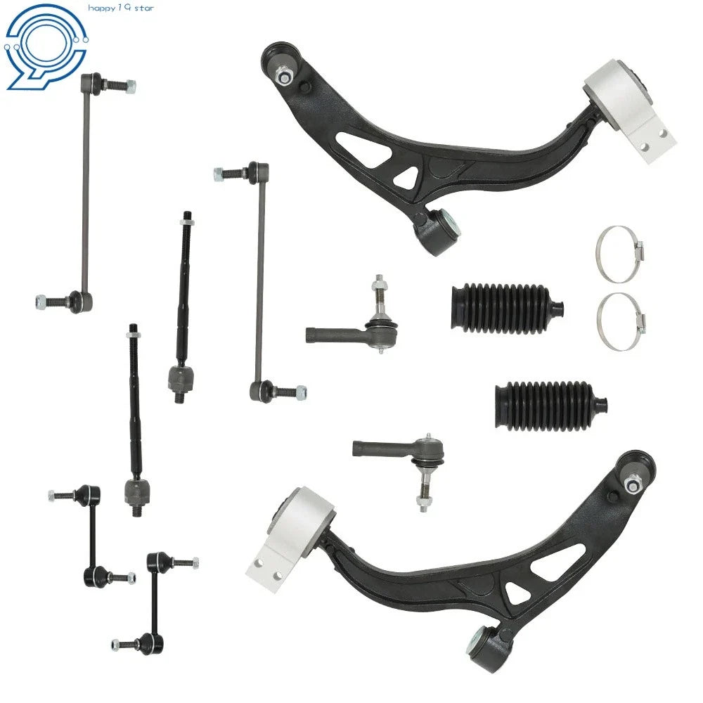 Set of 12 Front Lower Control Arm Ball Joint Tie Rod Ends for Ford Explorer (2011–2017)