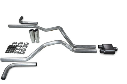 2.5" Dual Exhaust Kit for Chevy GMC 1500 (1996–1999) - Clamp on Tips, Side Exit