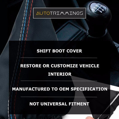 Manual and E Brake Boot for Mustang (1999–2004) - Carbon Fiber Vinyl, White Stitch