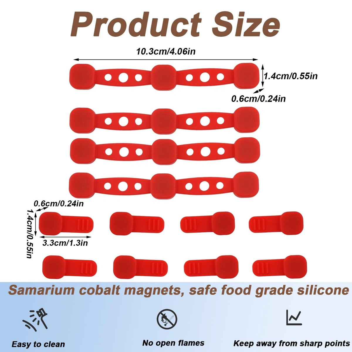 4 Sets Air Fryer Magnets for Parchment Paper Liners, Silicone Buckles